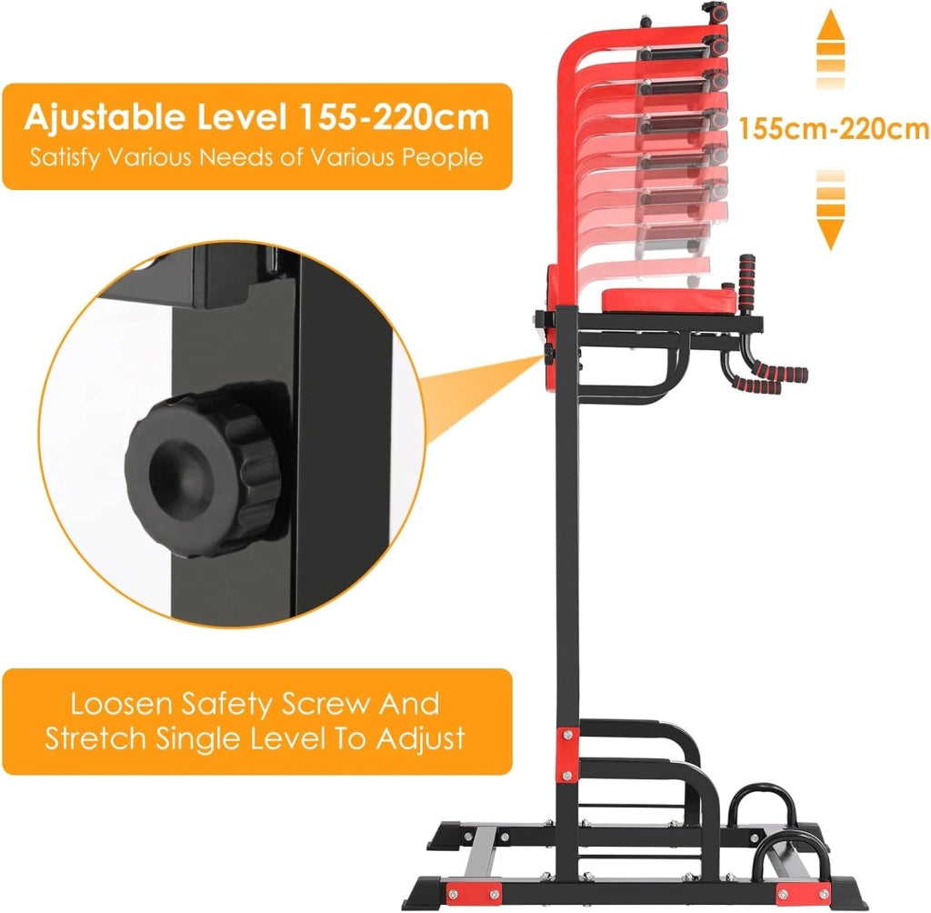 Power Tower Dip Station - Barra per trazioni, per interni | Attrezzature per trazioni multifunzionali per la casa, capacità di carico fino a 200 kg