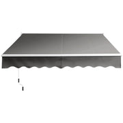Tenda da sole retrattile 245 x 200 cm angolo regolabile 40°-100° uso esterno moderno grigio alluminio 20_0013624