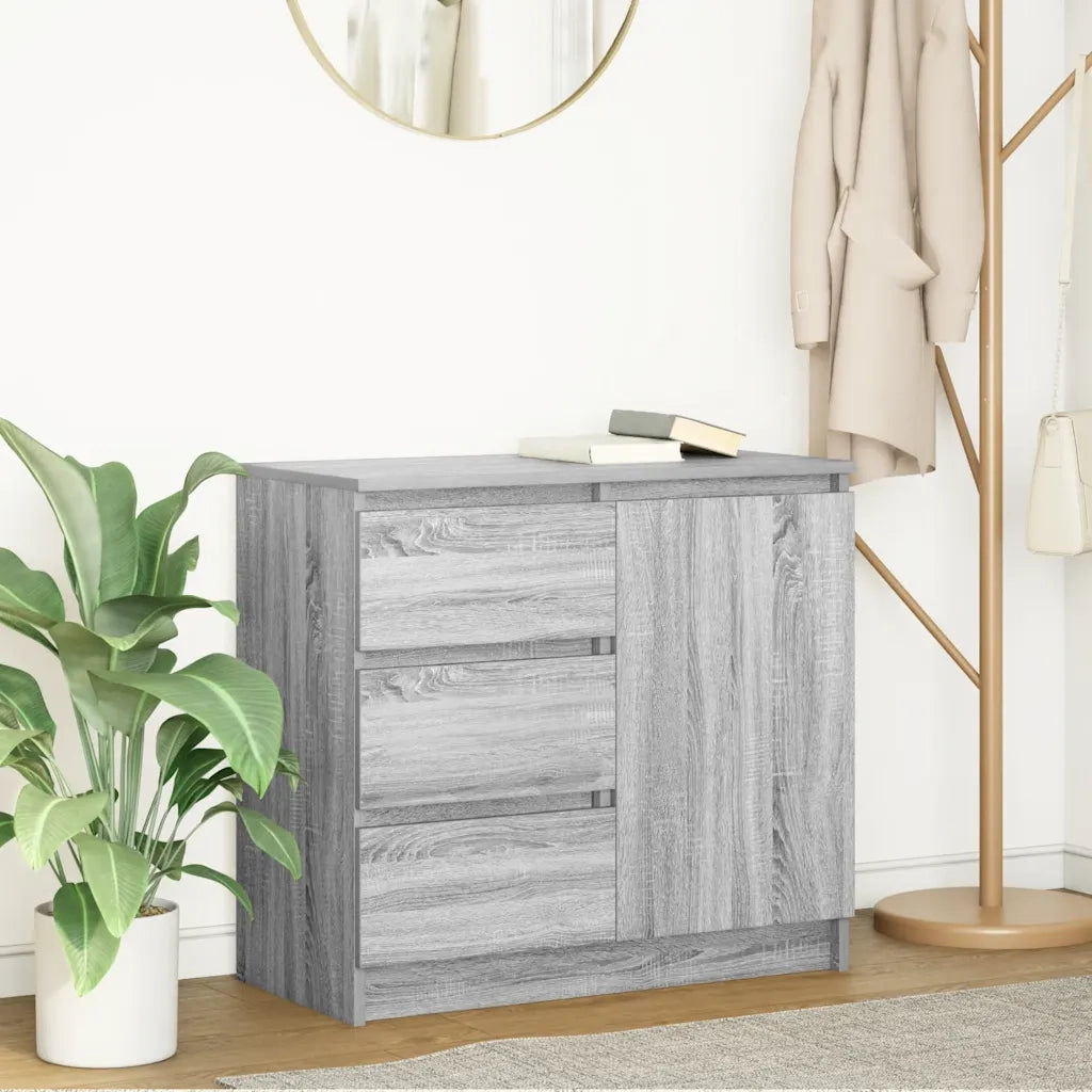 Credenza con Cassetto-Buffet-Armadio da cucina Grigio Sonoma 71x35x65 cm in Truciolato 990634