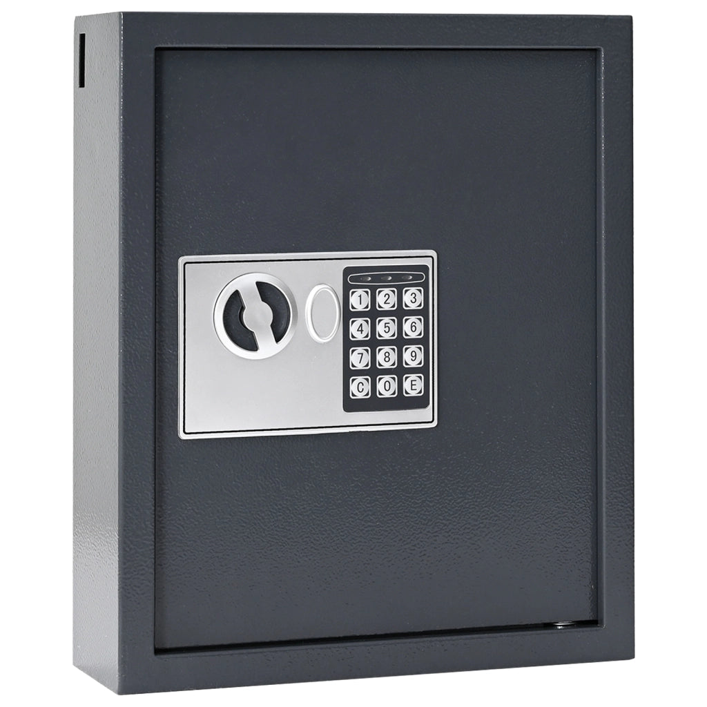 Casseforte con tastiera Grigio gunmetal Acciaio, Cromo Media