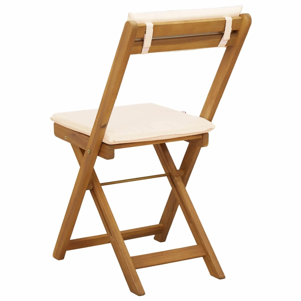 Sedie Bistro da Giardino 2 pcs Bianco Crema 40 x 53 x 80 cm 42028094