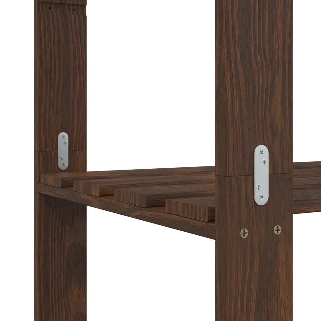 Scaffale a 5 Livelli Marrone 80x38x170 cm in Legno di Pino CFW2857604
