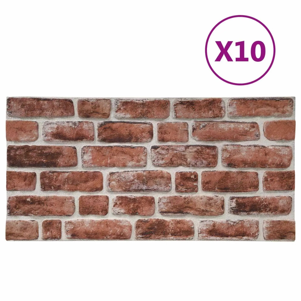 Pannelli da parete 10 pz Marrone scuro e Bianco 100 x 50 cm CFW4922418