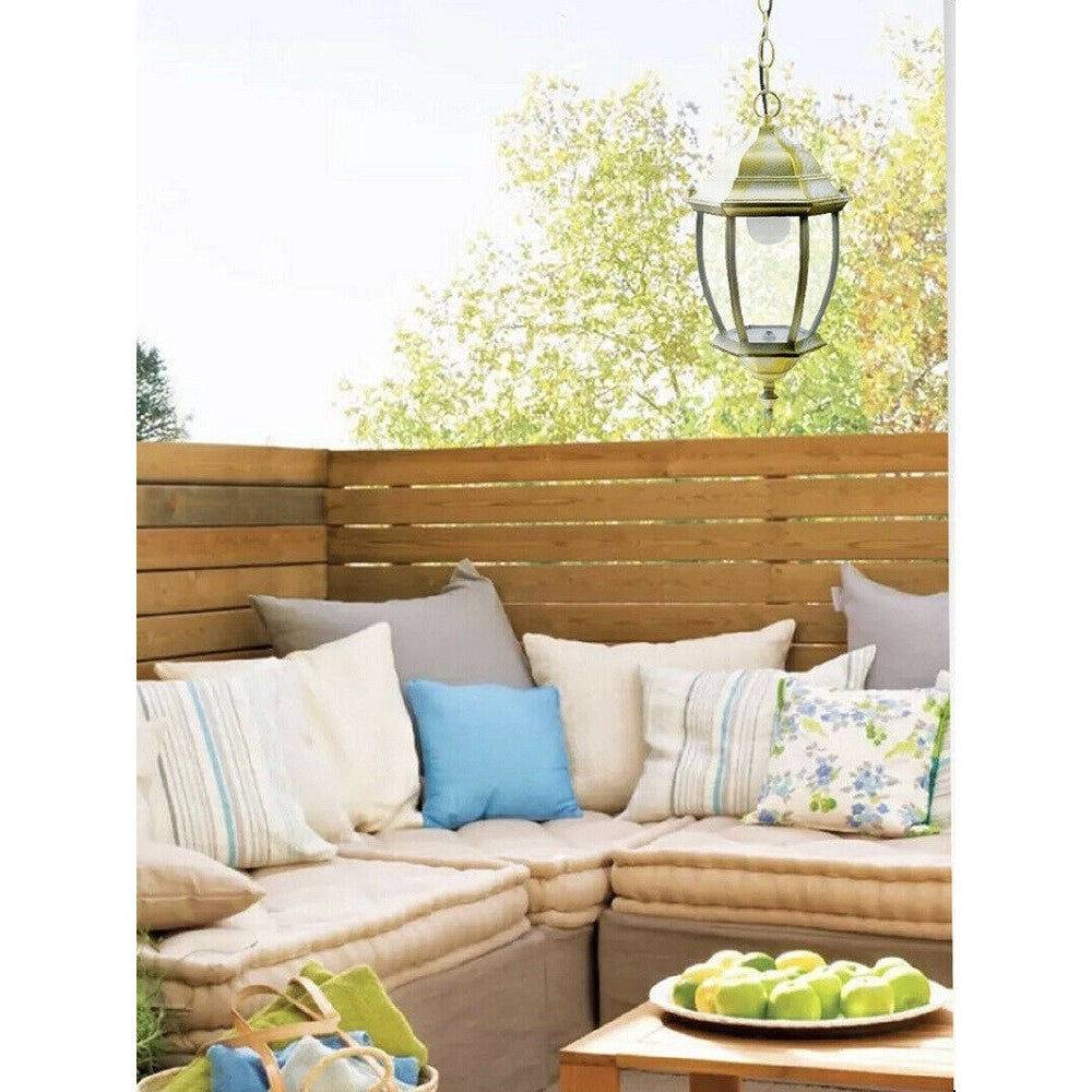 Trade Shop - Lanterna A Sospensione Da Soffitto Con Catena Lampada Giardino Attacco E27 Es40 -