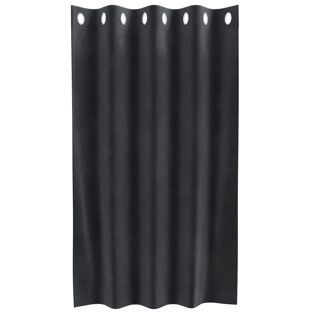 Tende oscuranti 2 pcs Grigio scuro 140 x 140 cm Velluto 4107223