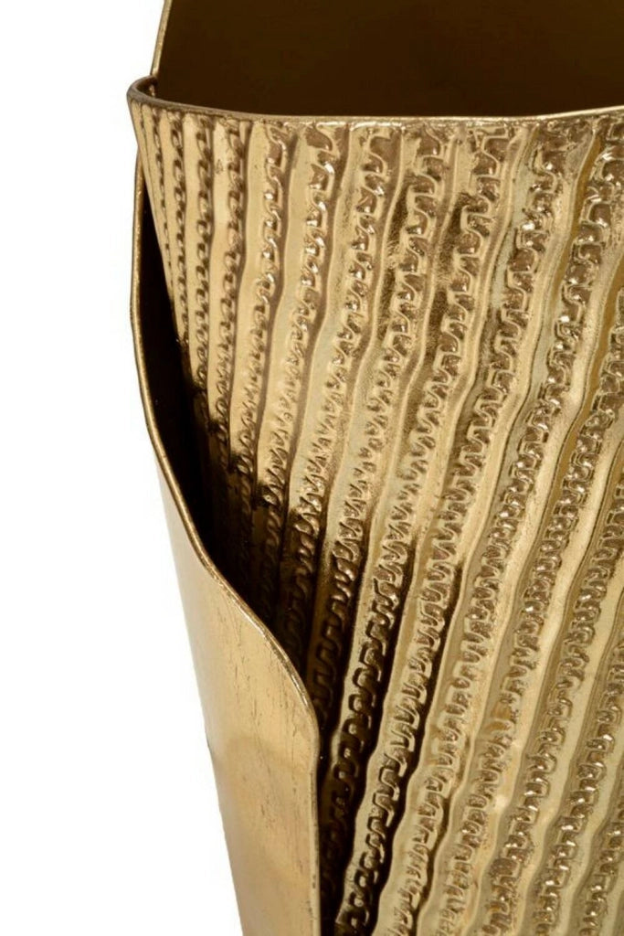Set di 3 vasi Morrone, Complemento d'arredo, Anfora, Accessorio d'arredo, 39x42 h75 cm, Oro