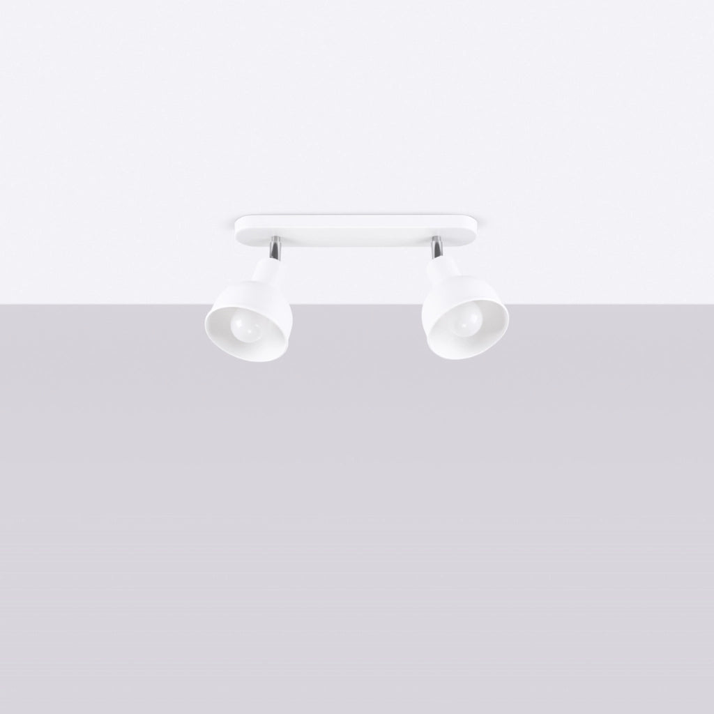 Faretto soffitto minimal doppio bianco 2xE27 Pure Lume