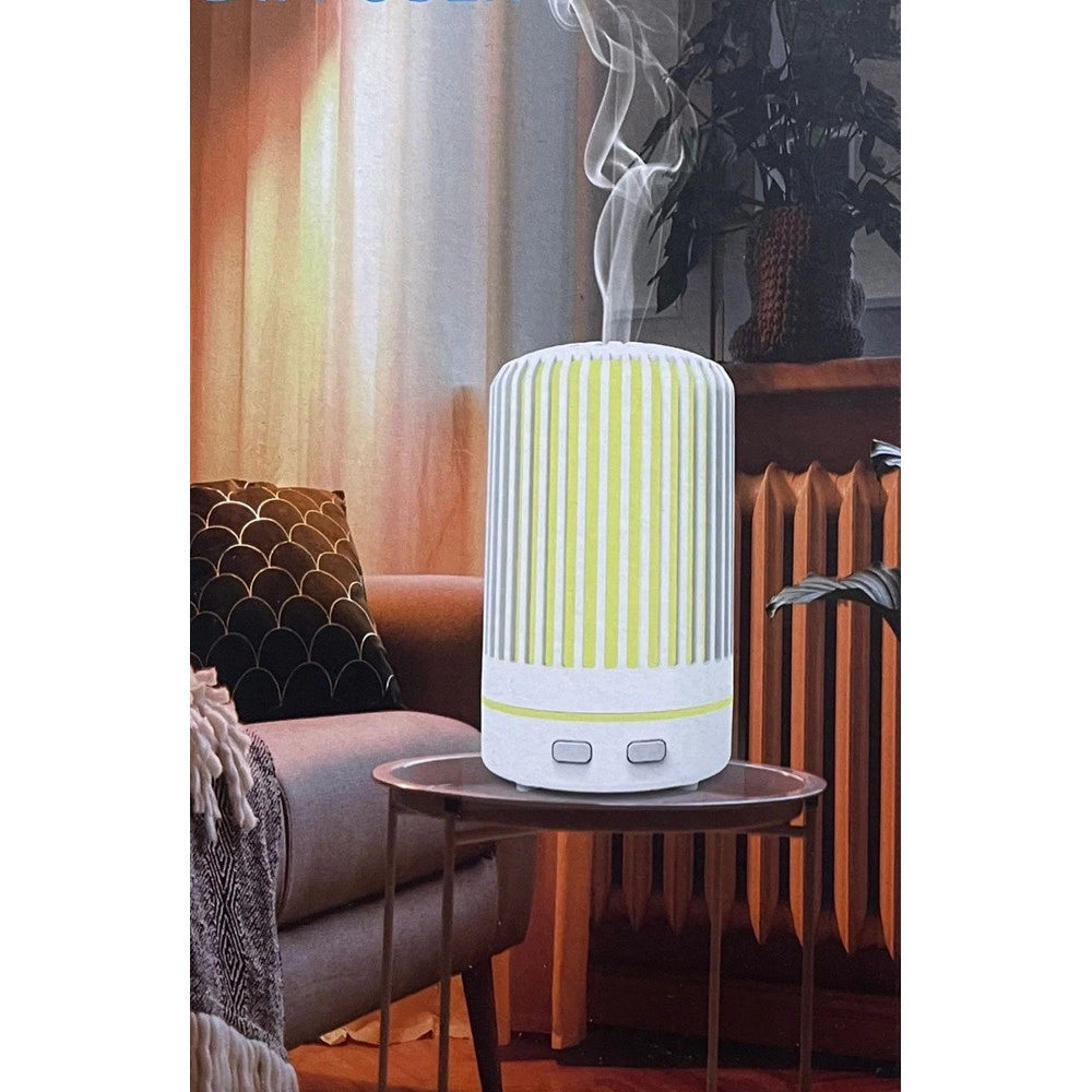 Trade Shop - Umidificatore Per Ambiente Aromaterapia Oli Essenzili Con Luce Notte Profumatore -
