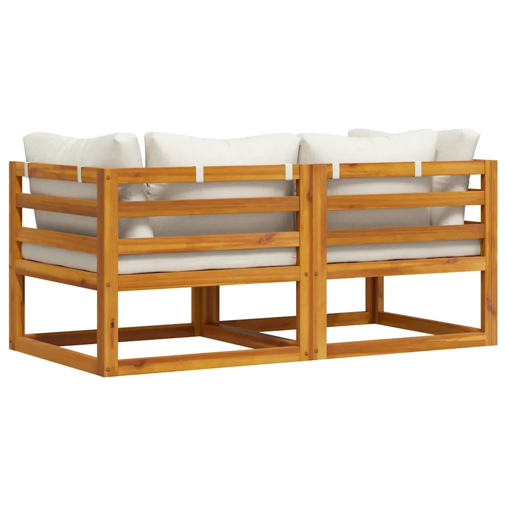Divano | Divano da soggiorno | Sofa Modulari Angolari 2 pz con Cuscino Bianco Crema
