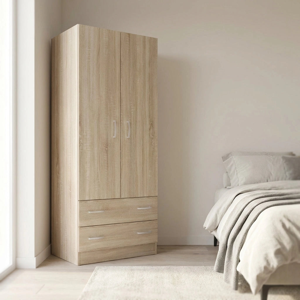 Armadio due ante in Legno Composito cm 77x50x180 - COLE