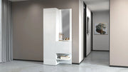 Mobile Ingresso 2 Armadietti e Specchio 90x35x191 cm Kompact Bianco Lucido