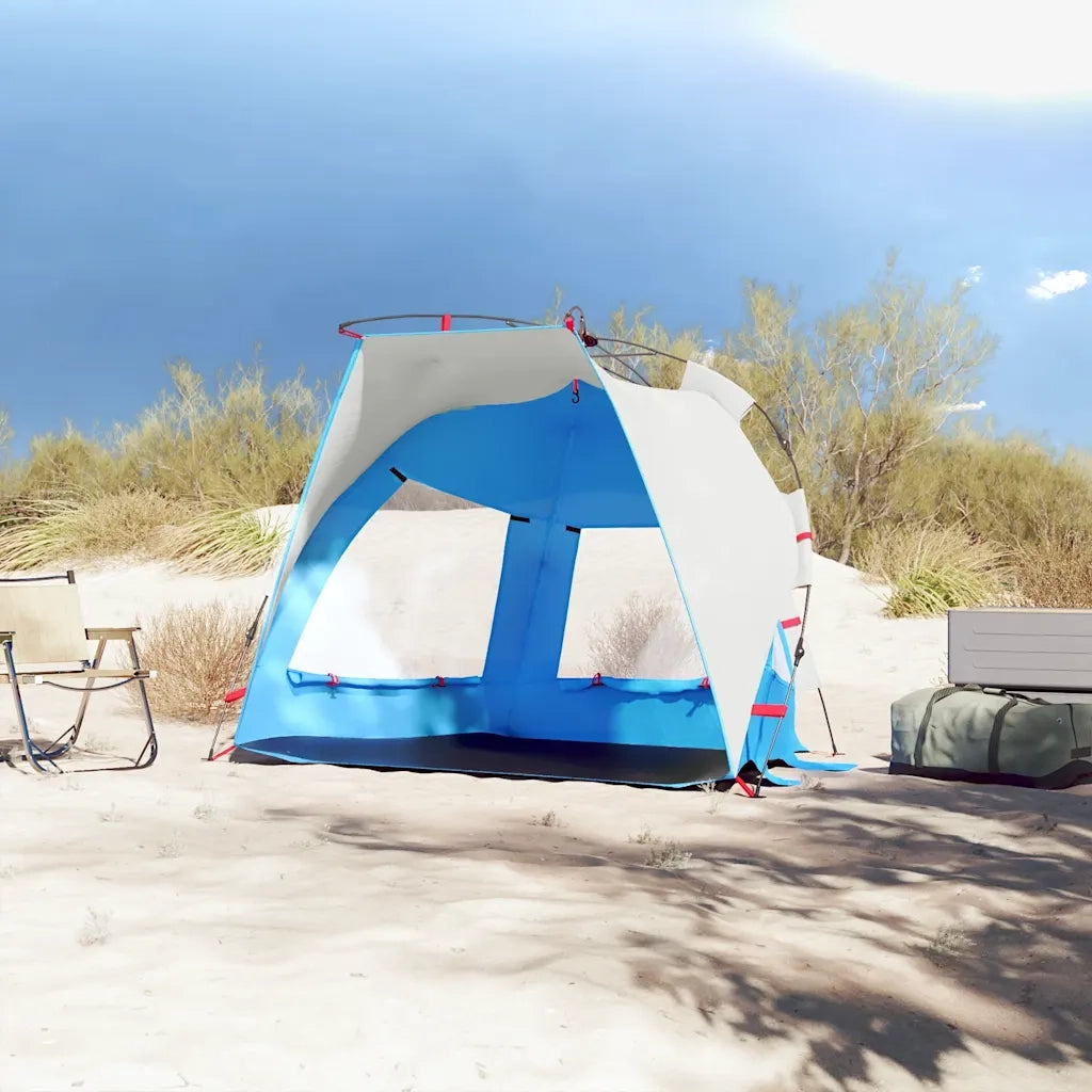 Tenda da Spiaggia 2 Persone-Tenda da campeggio Azzurro Rilascio Rapido Impermeabile 557540