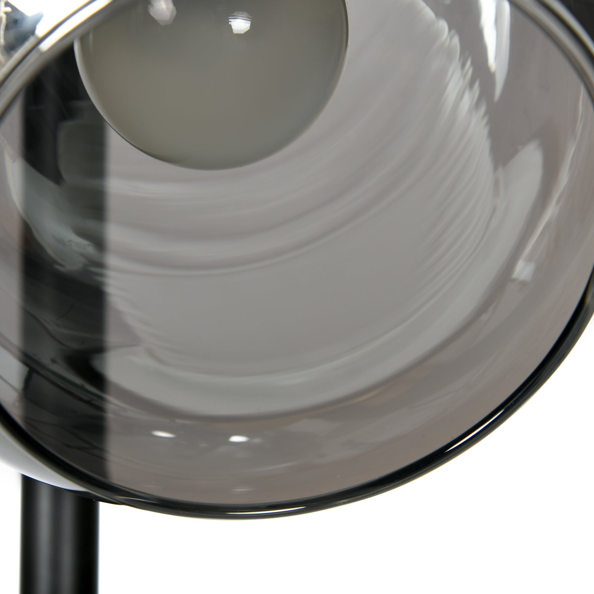 Lampada da Terra con 3 Paralumi Ø36x162 cm in Metallo Nero e Grigio