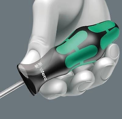 Wera 05051011001 Kraftform Plus Set di 12 cacciaviti con impugnatura ergonomica Kraftform Plus tecnologia Lasertip e sistema Take it easy colore Nero