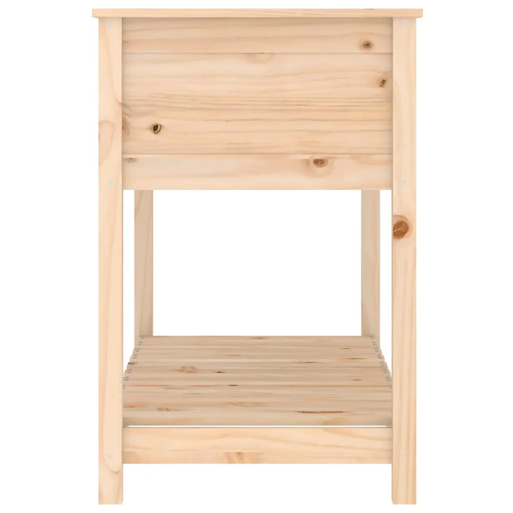 Fioriera | Cassetta per fiori | Vaso con Mensola 111,5x54x81 cm in Legno Massello di Pino
