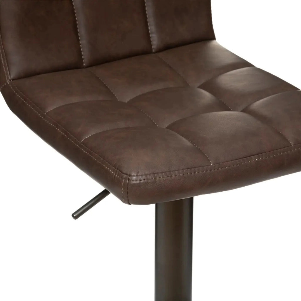 SGABELLO DELEK H93CM IN ECOPELLE MARRONE VINTAGE