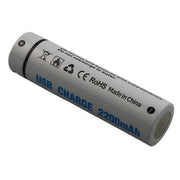 18650 Batteria agli ioni di litio compatibile da 3,7V 2200mAh con porta ricaricabile USB-C  Avizar