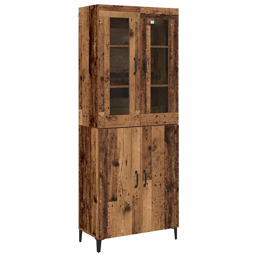 Credenza 2 pcs Legno vecchio Legno multistrato