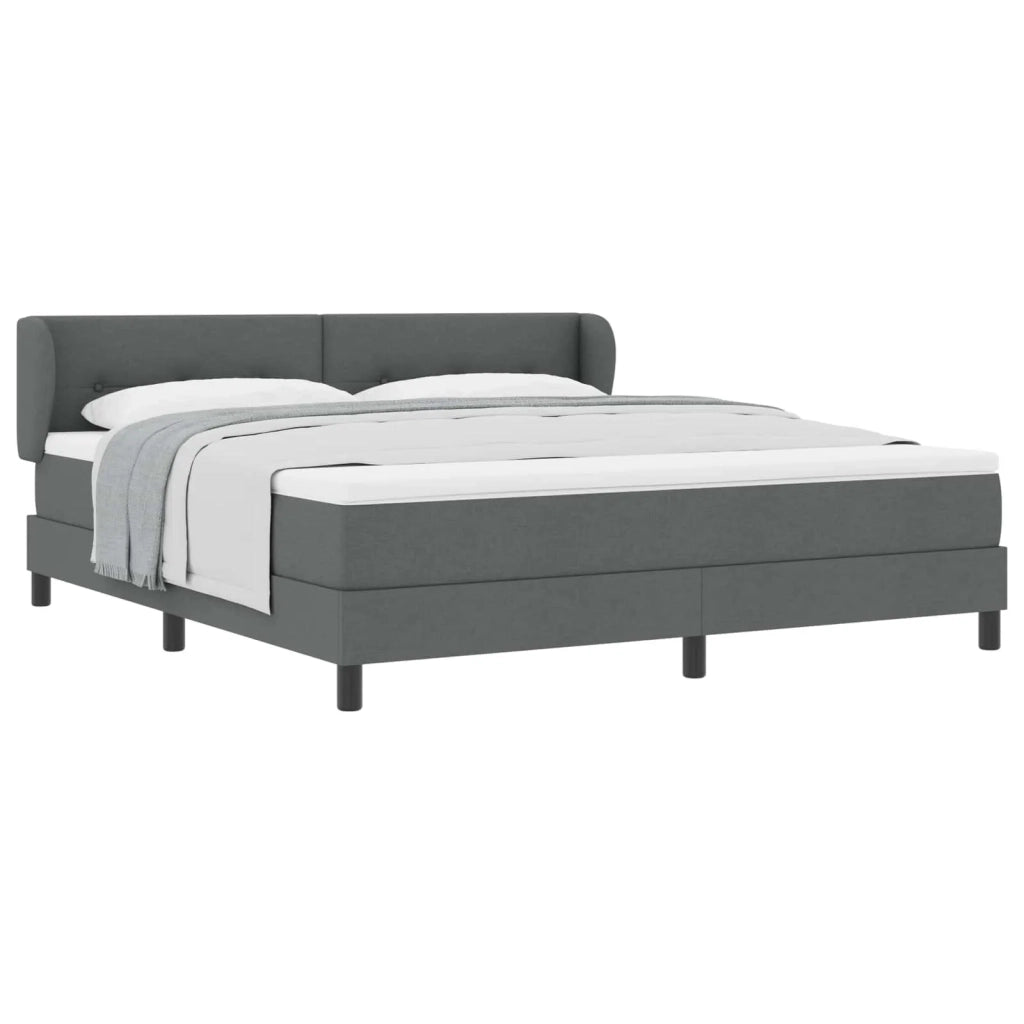 Letto a molle con materasso Grigio scuro 180 x 200 cm Tessuto 3340039