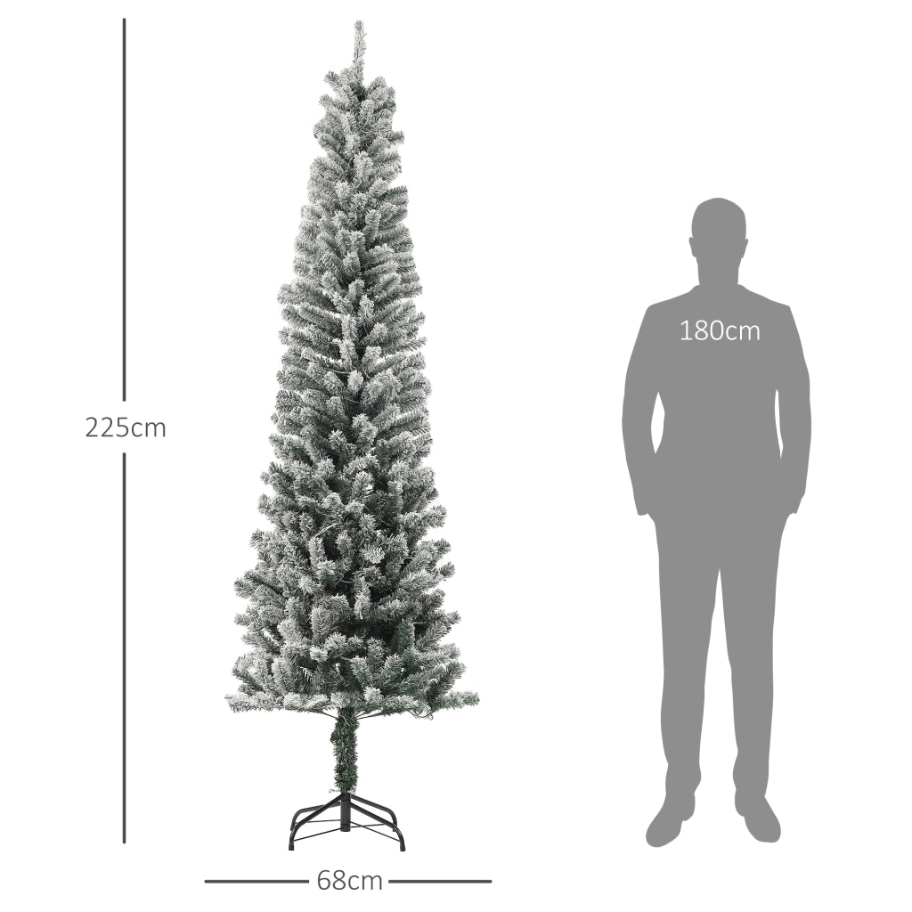Albero di Natale Artificiale ¨C zephmum ¨C Verde 225 cm con Luci LED