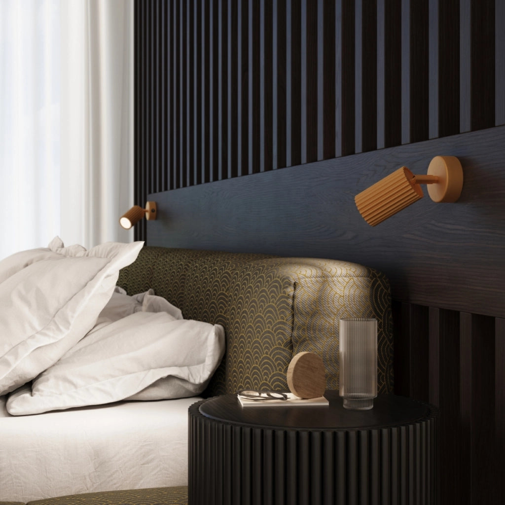Applique moderna oro orientabile GU10 con interruttore GRAVIO