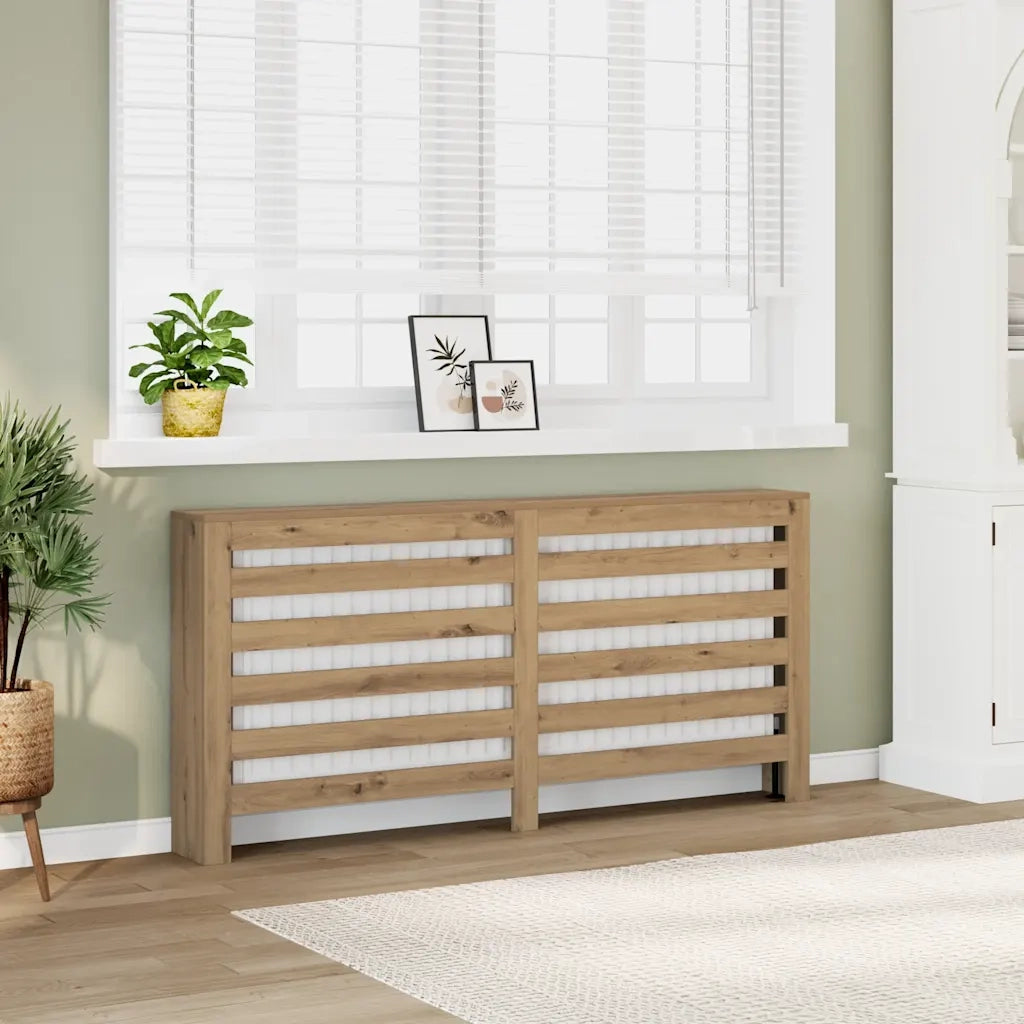 Copertura Termosifone Rovere Artigianale 149x20x82cm in Legno 852707