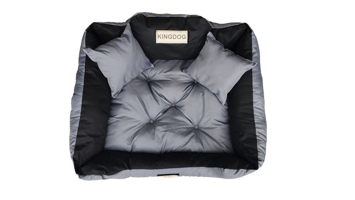 AIO FACTORY 100x75 cm KINGDOG Cuccia per cani impermeabile personalizzabile Grigio scuro