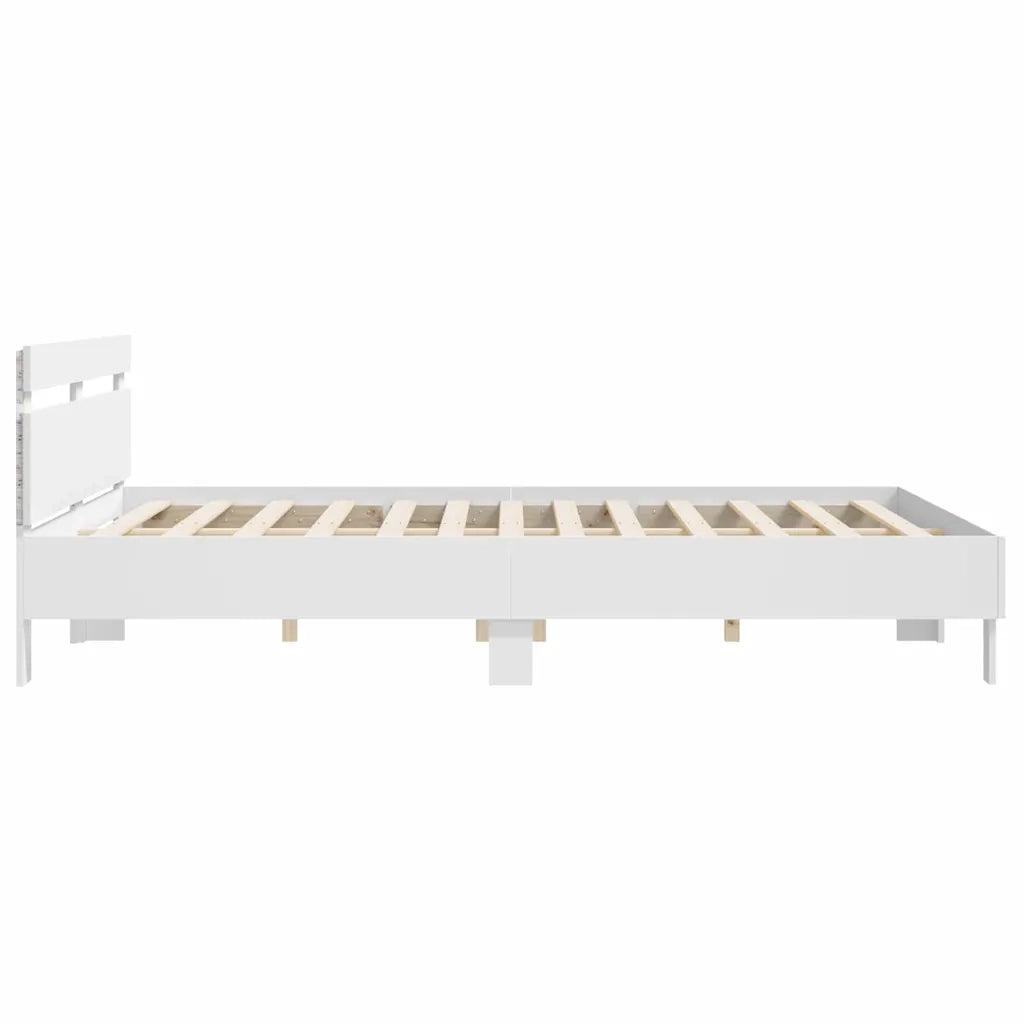 Struttura del letto Bianco 193 x 203 cm Legno multistrato 3402853