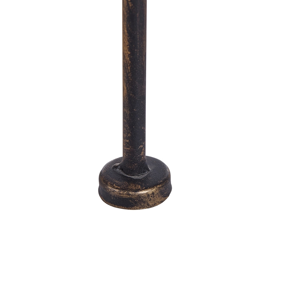 Scaffale per piante in metallo Nero per esterni interni giardino bagno rustico 4 ripiani portaoggetti da giardino autoportante