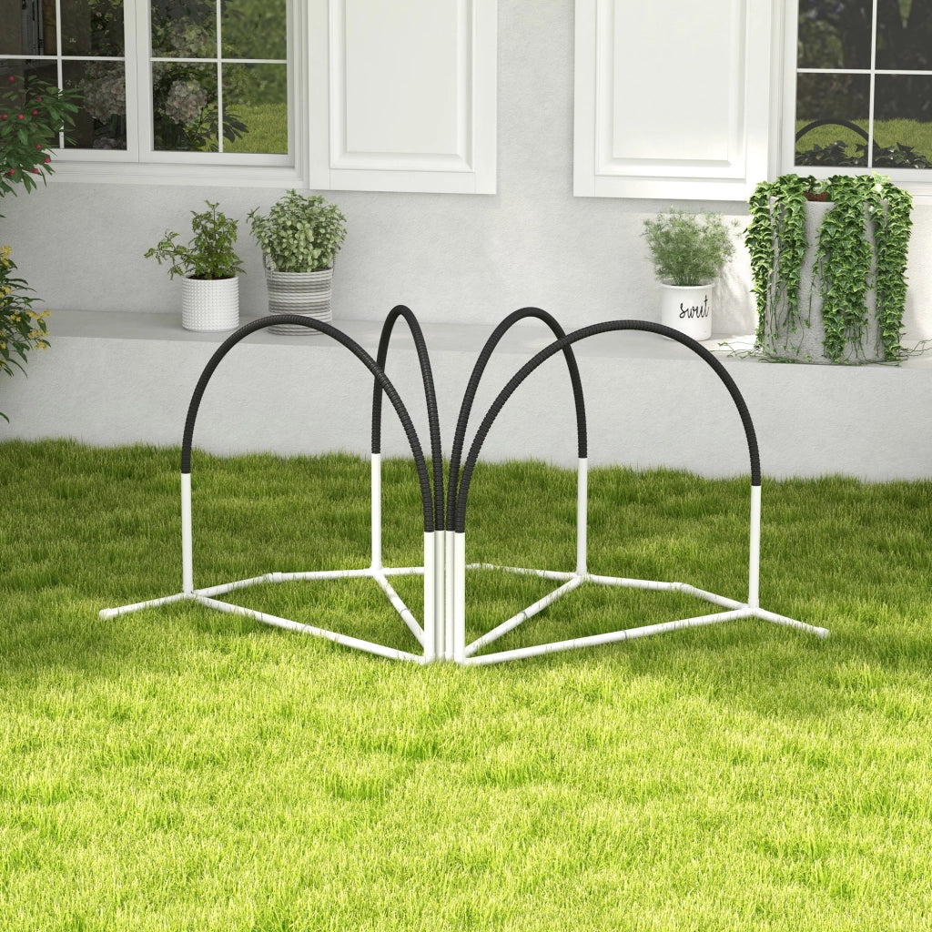 Set Agility per Cani ¨C Xylo ¨C 4 Pezzi, 89x69x99 cm, Bianco e Nero