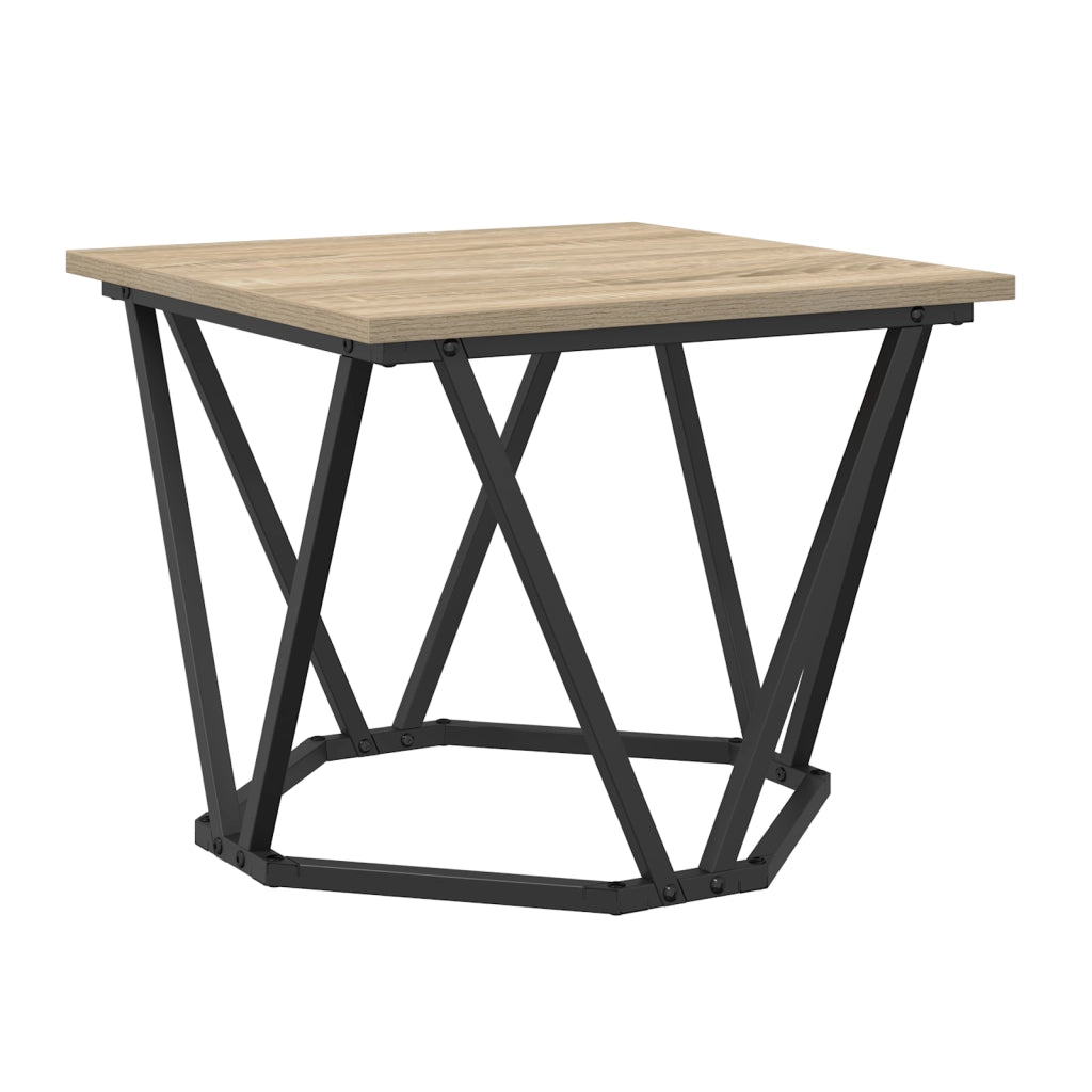 Set di 3 tavolini  in legno ingegnerizzato rovere Sonoma