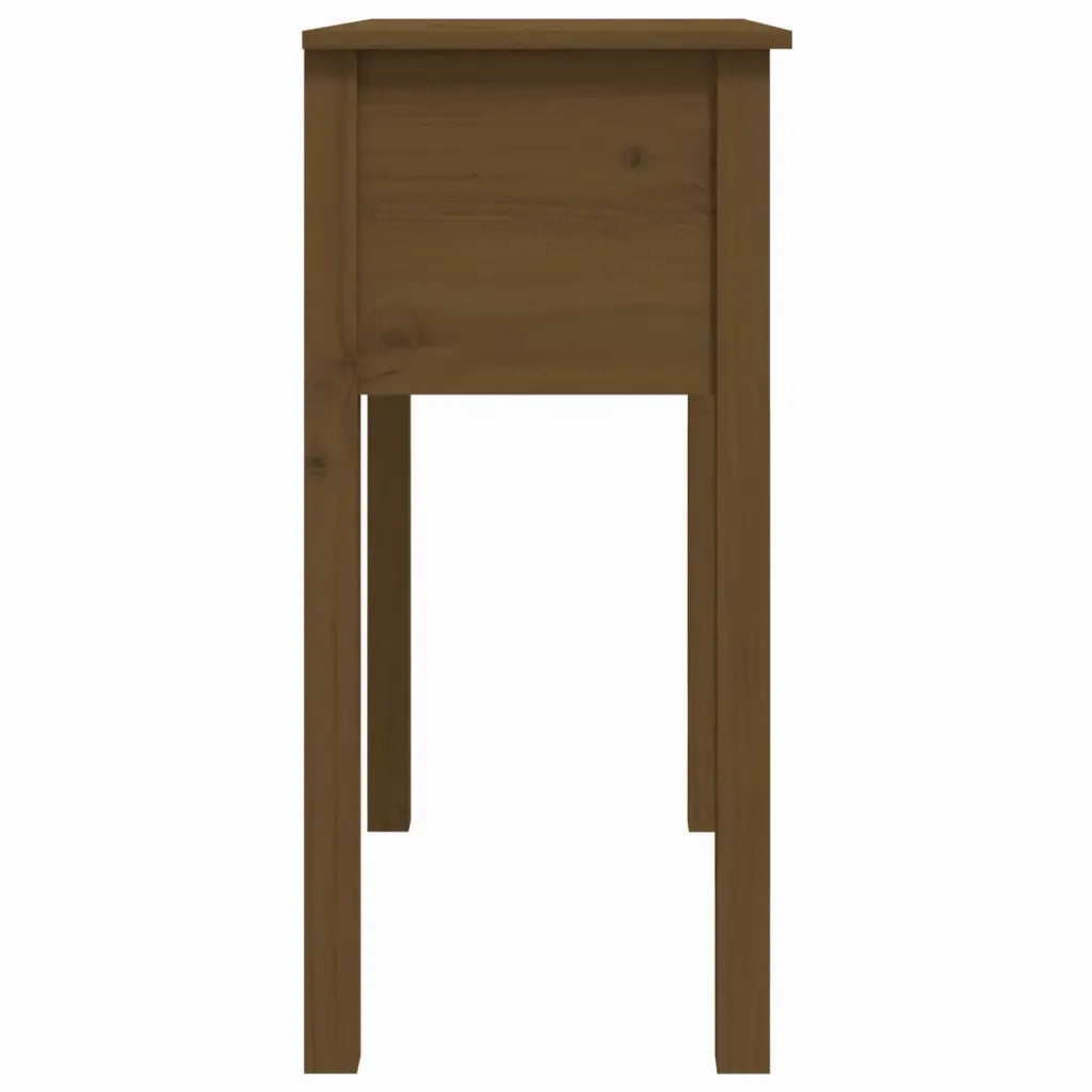 Tavolo Consolle Marrone Ambra 70x35x75cm Legno Massello di Pino 814612