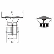 Inox doppia parete aisi 316 capp ello cinese d.500 550 b08xb864yn
