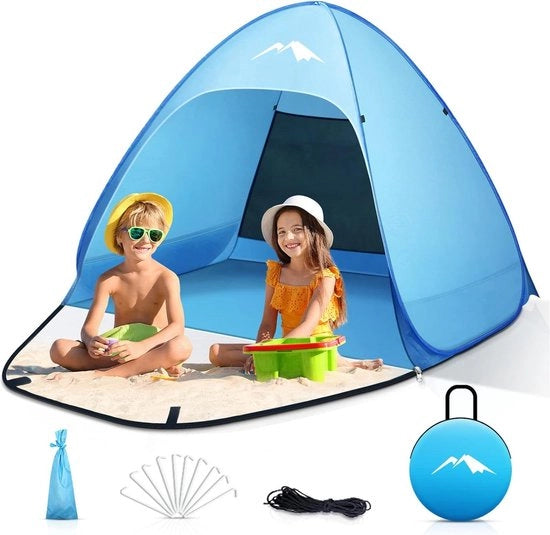Ombrellone da spiaggia 2 secondi, misura S-L, portatile e leggero con protezione UV