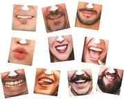 10 Pannelli per il viso | Sostegni adesivi | Motivi divertenti | Pannelli per il viso | Cartoni per birra 

Pannelli per il viso: 10 pz 
Material: Cartone 
Dimensioni: 20x20 cm 
Peso: 0,1 kg 
Colore: Multicolore