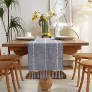 Tavolino con pennelli in stile rurale - Lunghezza 92 cm - Tavolino con pennelli manuale in stile bohemien - Adatto per feste, come decorazione per il comodino e come decorazione per la sala da pranzo (33x92cm)