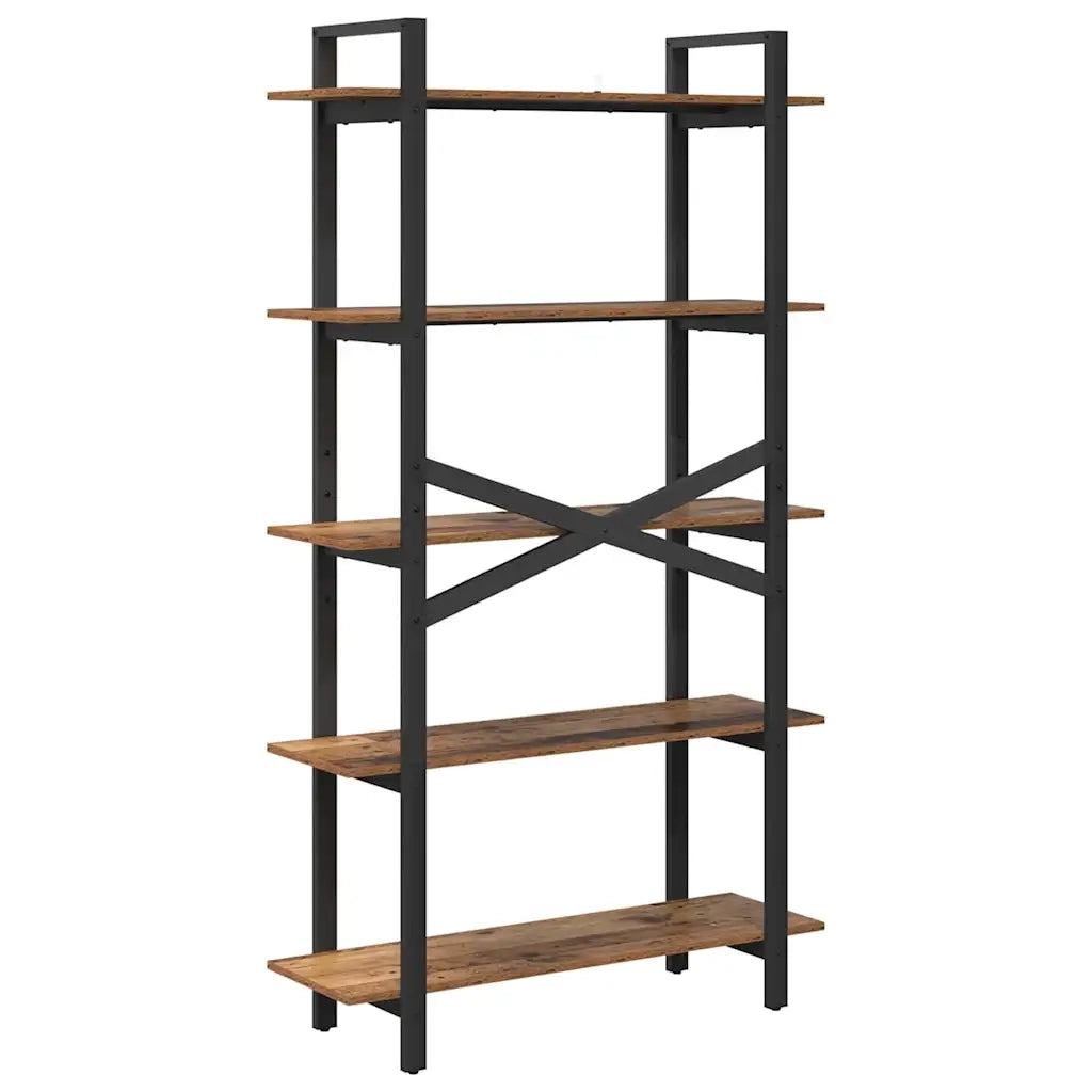 Libreria-Scaffale per Libri-Mobile di Stoccaggio Legno vecchio 100 x 33,5 x 178 cm Legno multistrato