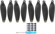 Mini-ala a Vela Propulsiva - Alari Leggere per Voli Senza Problemi - Prestazioni Professional - Sostituzione Facile - Bordo Nero-Aurum - Adatto per Mini Drones