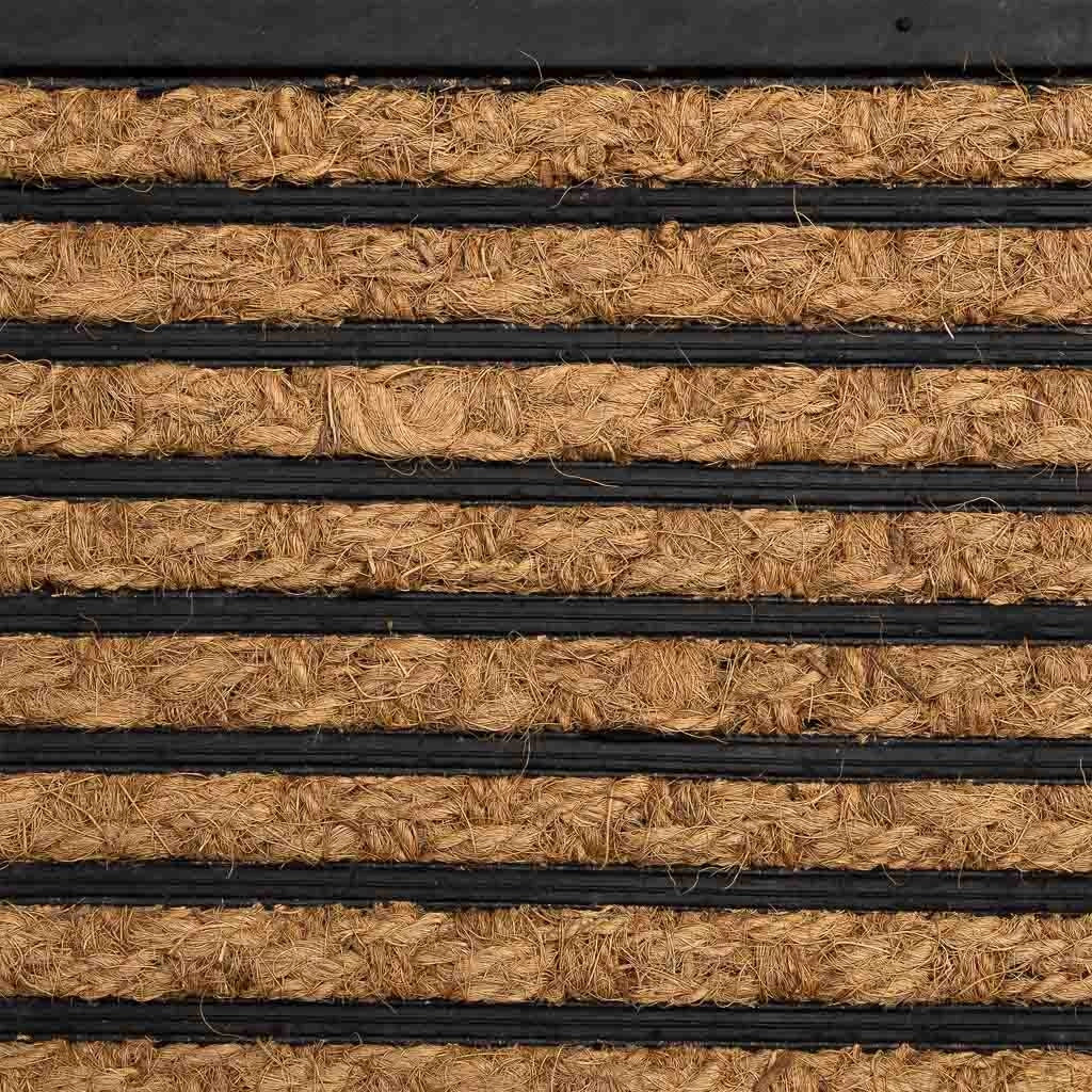 Zerbino in gomma e cocco naturale marrone 75x45x1