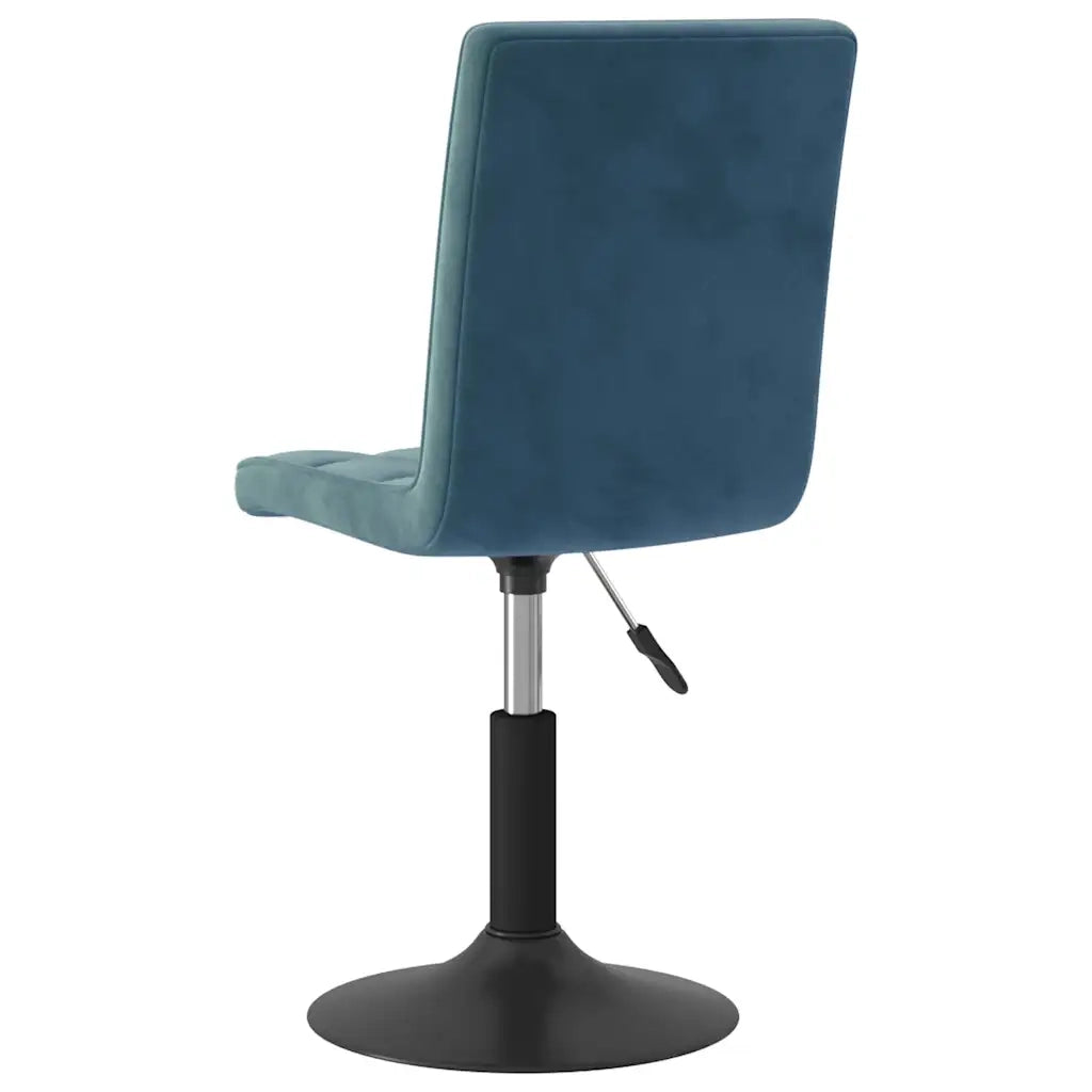Sedie da Pranzo Girevoli 4 pz Blu in Velluto