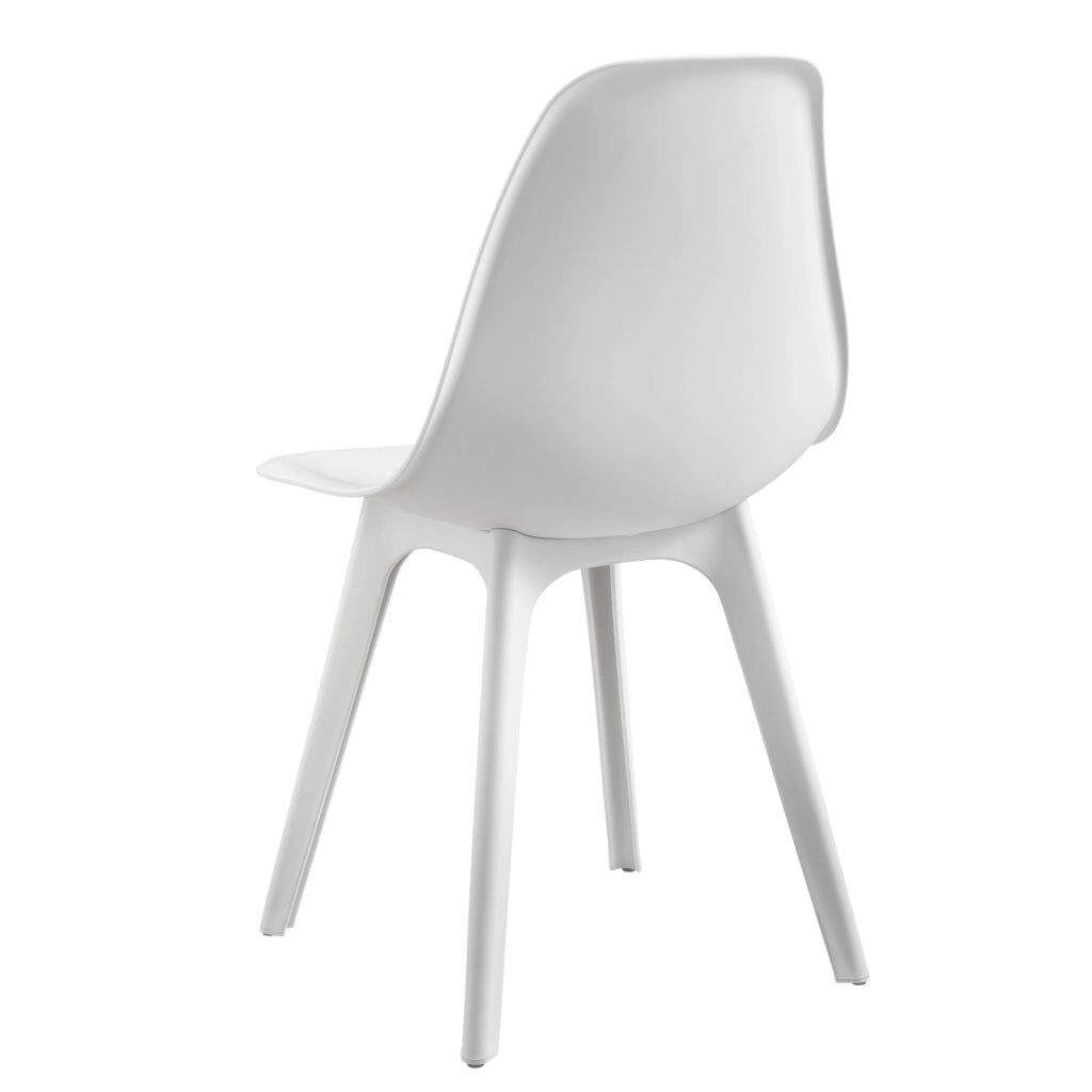 [en.casa] Sedie per Sala da Pranzo Design 83 x 54 x 48 cm Set di 4 Pezzi Plastica Bianco