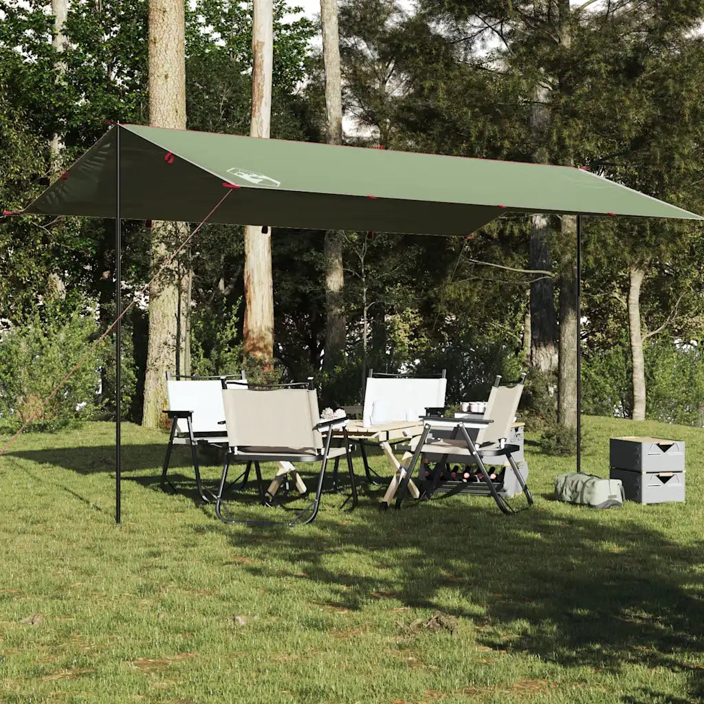 Telone da campeggio | Tenda da campo Verde 500x294 cm Impermeabile