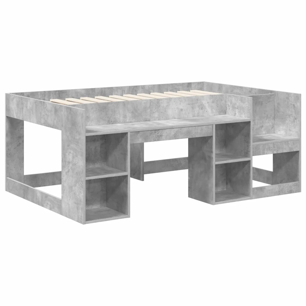 Telaio del letto | Letto per Bambini con storage Grigio Cemento 80 x 160 cm