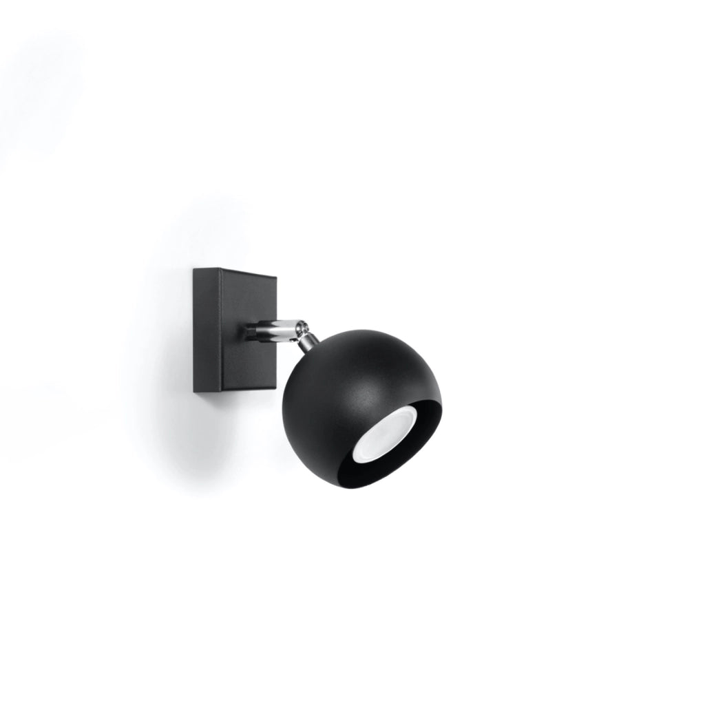 Applique FOKUMO 1 luce metallo nera/argento GU10 Pure Lume