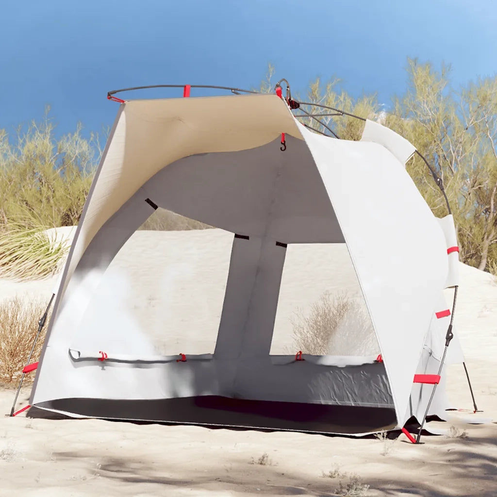 Tenda da Spiaggia 2 Persone Grigio Rilascio Rapido Impermeabile 4005292