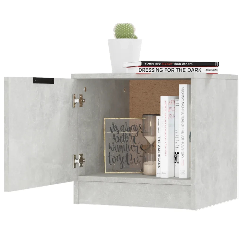 Comodini 2 pz Grigio Cemento 40x39x40 cm cod mxl 30458