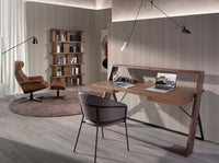 Pouf in pelle marrone