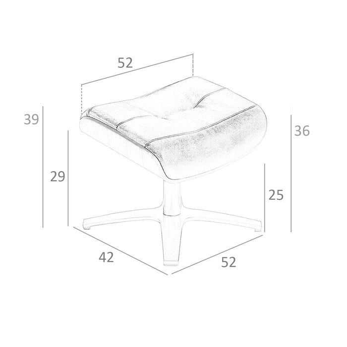 Pouf in pelle marrone