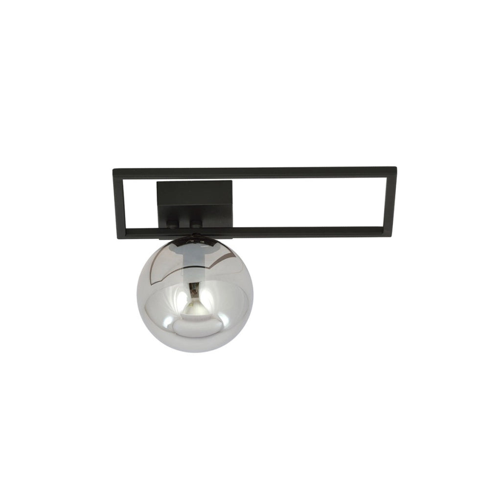 Lampada da soffitto Imago in acciaio nero e grafite