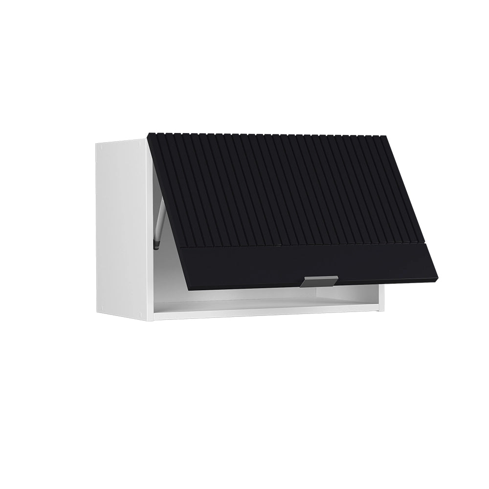 Vicco Pensile da cucina Nero a righe 60 cm Piatto